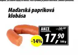 ZEMAN Maďarská papriková klobása nabídka