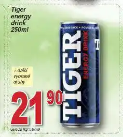 Hruška Tiger energy drink nabídka