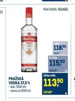 Makro Pražská vodka nabídka