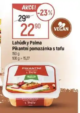 Globus Lahůdky Palma Pikantní pomazánka s tofu nabídka