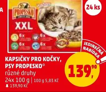 Penny Market KAPSIČKY PRO KOČKY, PSY PROPESKO nabídka