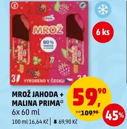Penny Market MROŽ JAHODA + MALINA PRIMA nabídka