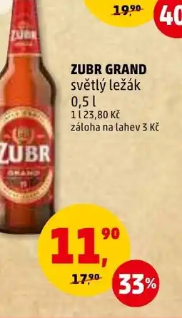 Penny Market ZUBR GRAND 0.5L nabídka