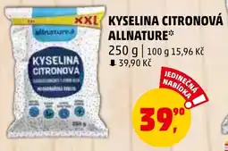 Penny Market KYSELINA CITRONOVA ALLNATURE nabídka