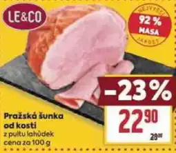 Billa Pražská šunka od kosti nabídka