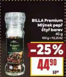 Billa BILLA Premium Mlýnek pepř čtyř barev nabídka