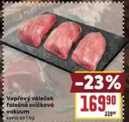 Billa Vepřový váleček falešná svíčková vakuum nabídka
