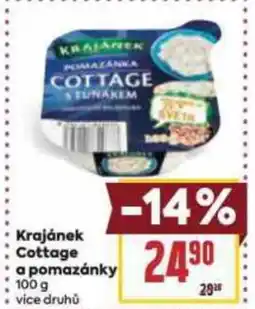 Billa Krajánek Cottage a pomazánky nabídka