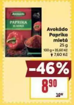 Billa Avokádo Paprika mletá nabídka