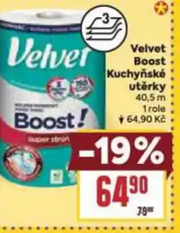 Billa Velvet Boost Kuchyňské utěrky nabídka