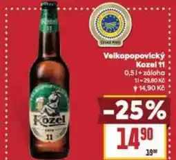 Billa Velkopopovický Kozel 11 0,5L nabídka