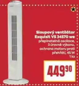 Sloupový ventilátor Exquisit VS 34570 we