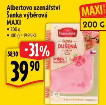 Albert Albertovo uzenářství Šunka výběrová MAXI nabídka