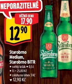 Albert Starobrno Medium, Starobrno BITR 0.5L nabídka