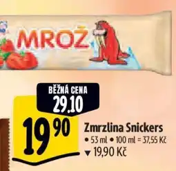 Albert Zmrzlina Snickers nabídka