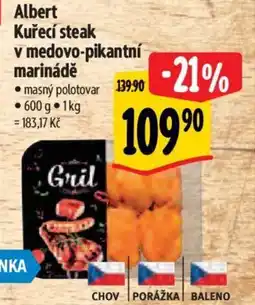Albert Albert Kuřecí steak v medovo-pikantní marinádě nabídka