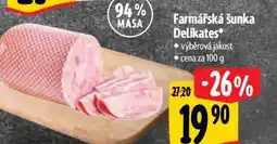 Albert Farmářská šunka Delikates nabídka