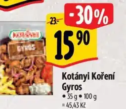 Albert Kotányi Koření Gyros nabídka
