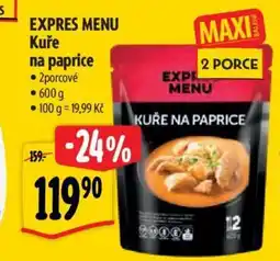 Albert EXPRES MENU Kuře na paprice nabídka