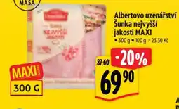 Albert Albertovo uzenářství Šunka nejvyšší jakosti MAXI nabídka
