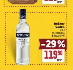 Billa Božkov vodka nabídka