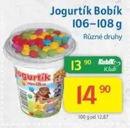 Kubík potraviny Jogurtík Bobík 106-108 g nabídka