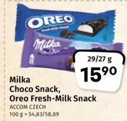 Coop Milka Choco Snack Oreo Fresh-Milk Snack nabídka
