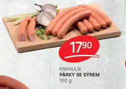 Flop KRAHULIK PÁRKY SE SÝREM 100 g nabídka