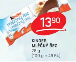 Flop KINDER MLÉČNÝ ŘEZ nabídka