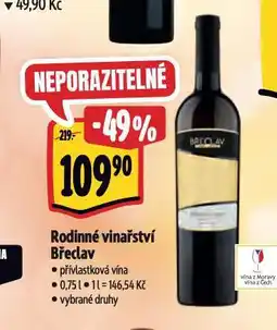 Albert Rodinné vinařství břeclav nabídka