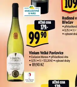 Albert Vinium velké pavlovice nabídka