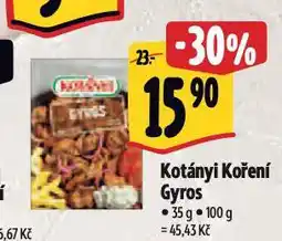 Albert Kotányi koření gyros nabídka