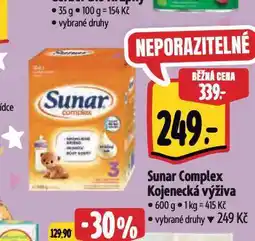 Albert Sunar kojenecká výživa nabídka