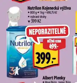 Albert Nutrilon kojenecká výživa nabídka