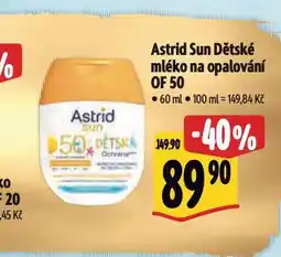 Albert Astrid sun dětské opalovací mléko nabídka