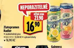 Albert Zlatopramen radler nabídka