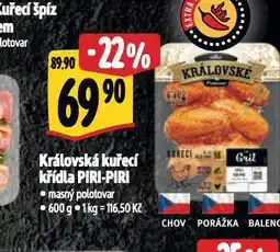 Albert Královská kuřecí křídla piri-piri nabídka