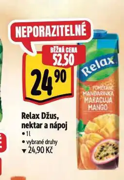 Albert Relax džus, nektar a nápoj nabídka
