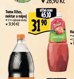 Albert Toma džus, nektar a nápoj nabídka