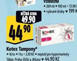 Albert Kotex dámské tampony nabídka