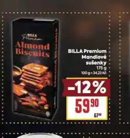 Billa Billa premium mandlové sušenky nabídka