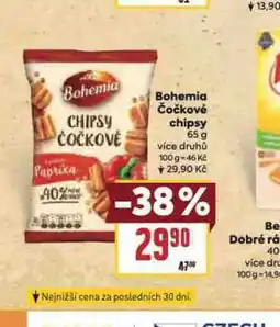 Billa Bohemia čočkové chipsy nabídka