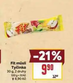 Billa Fit müsli tyčinka nabídka
