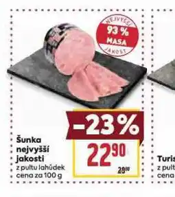 Billa Šunka nejvyšší jakosti nabídka