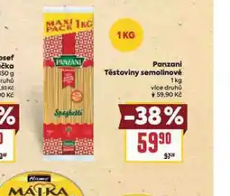 Billa Panzani těstoviny nabídka