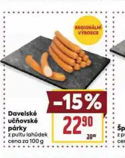 Billa Davelské učňovské párky nabídka