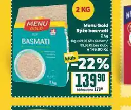 Billa Menu gold rýže basmati nabídka