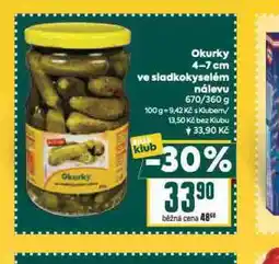 Billa Okurky 4-7 cm nabídka