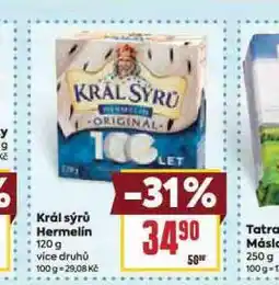 Billa Král sýrů hermelín nabídka