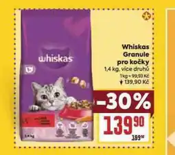 Billa Whiskas granule pro kočky nabídka